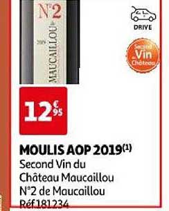 moulis aop 2019 second vin du château maucaillou n°2 de maucaillou