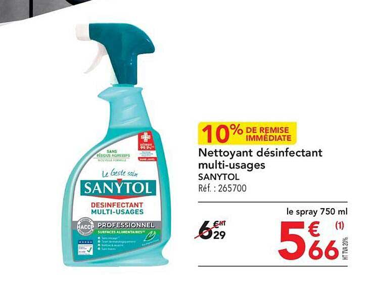 nettoyant désinfectant multi-usages sanytol