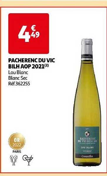 pacherenc du vic bilh aop 2021 lou blanc blanc sec