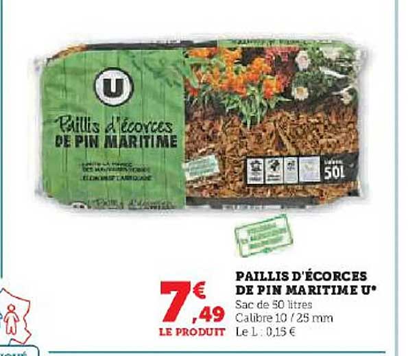 paillis d'écorces de pin maritime u