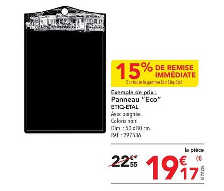 panneau "éco" etiq-etal