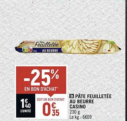 Pâte Feuilletée Au Beurre Casino