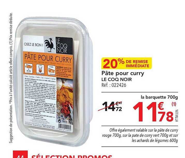Pâte Pour Curry Le Coq Noir