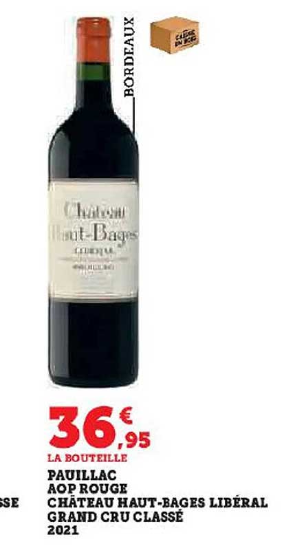 pauillac aop rouge château haut-bages libéral grand cru classé 2021
