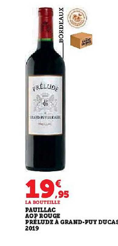 pauillac aop rouge prélude à grand-puy ducas 2019