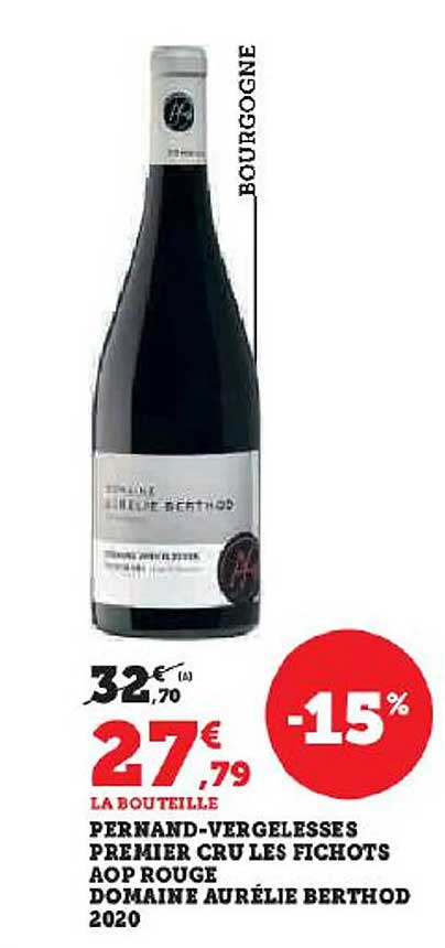 pernand-vergelesses premier cru les fichots aop rouge domaine aurélie berthod 2020