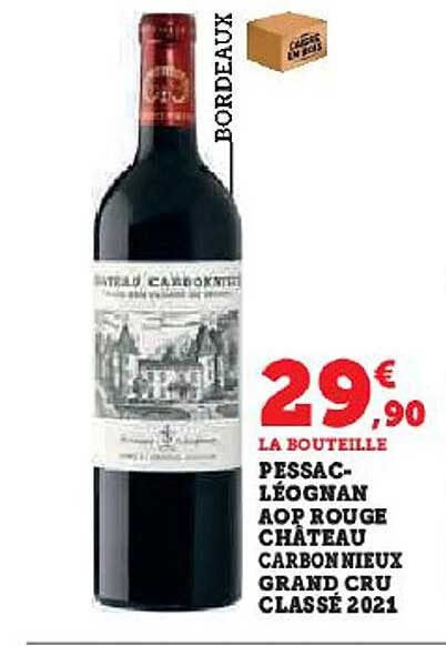 pessac-léognan aop rouge château carbonnieux grand cru classé 2021