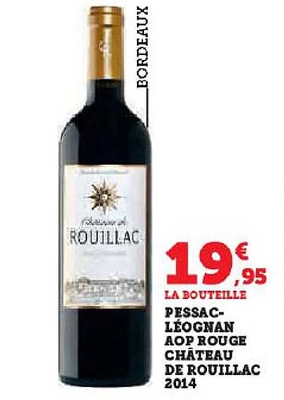 pessac-léognan aop rouge château de rouillac 2014