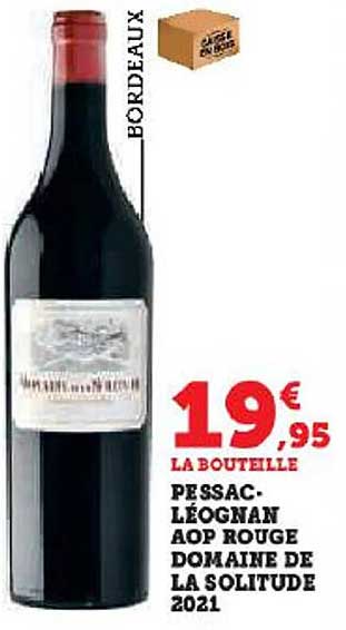 pessac-léognan aop rouge domaine de la solitude 2021