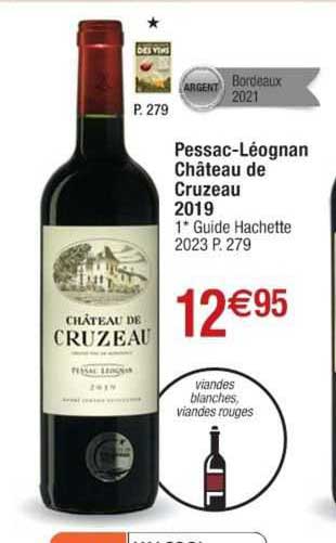 pessac-léognan château de cruzeau 2019