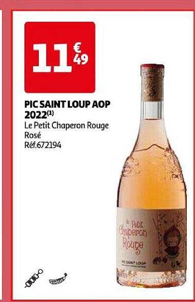 pic saint loup aop 2022 le petit chaperon rouge rosé