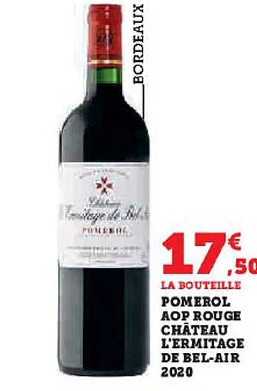 pomerol aop rouge château l'ermitage de bel-air 2020
