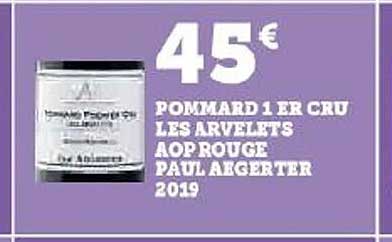 pommard 1er cru les arvelets aop rouge paul aegerter 2019