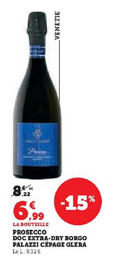 prosecco doc extra-dry borgo palazzi cépage glera