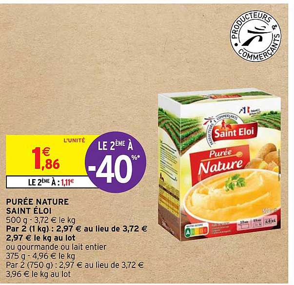 purée nature saint éloi