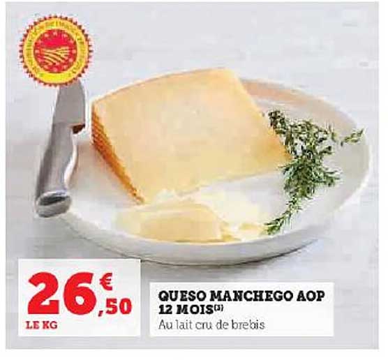 queso manchego aop 12 mois