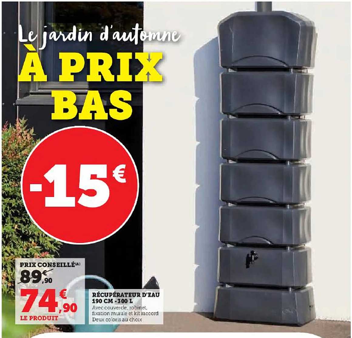 Récupérateur D'eau 190 Cm - 300l