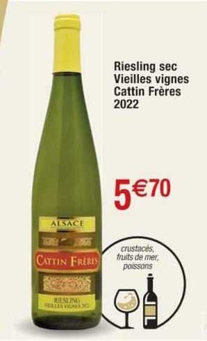 riesling sec vieilles vignes cattin frères 2022