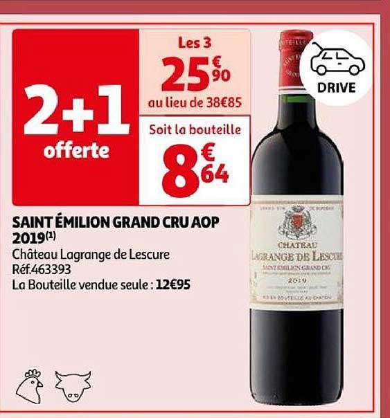 saint émilion grand cru aop 2019 château lagrange de lescure