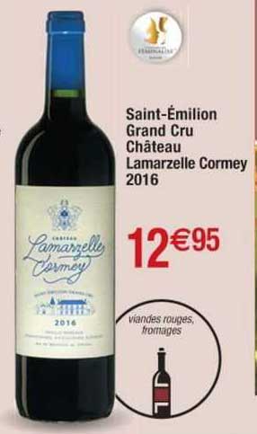 saint-émilion grand cru château lamarzelle cormey 2016