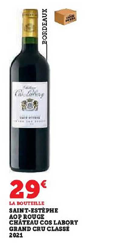 saint-estèphe aop rouge château cos labort grand cru classé 2021