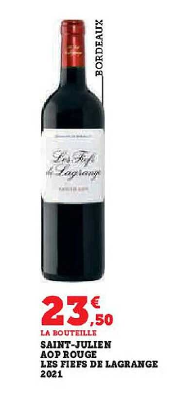 saint-julien aop rouge les fiefs de lagrange 2021