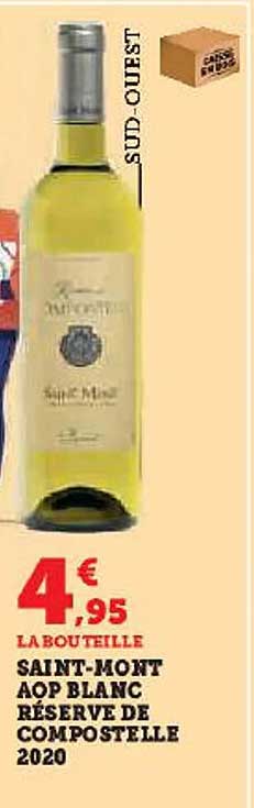 saint-mont aop blanc réserve de compostelle 2020