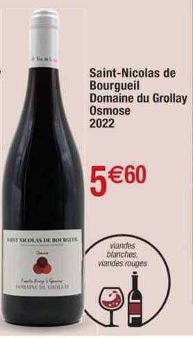 saint-nicolas de bourgeuil domaine du grollay osmose 2022