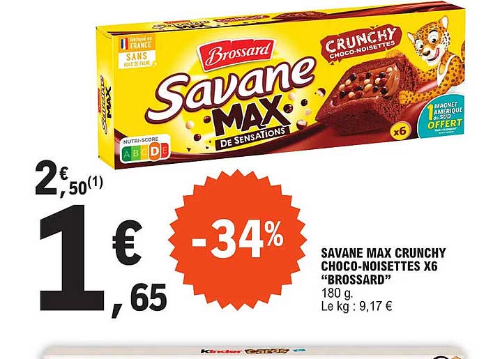Savane Max Crunchy Choco-noisettes X6 Brossard