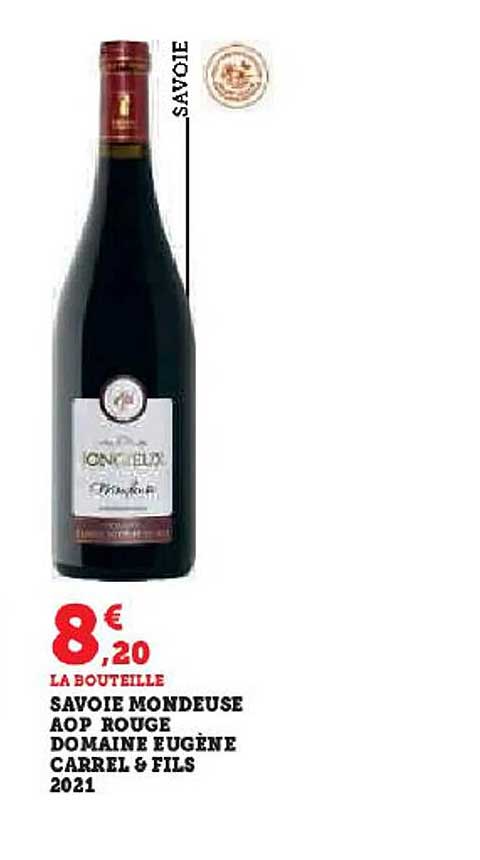 savoie mondeuse aop rouge domaine eugène carrel & fils 2021