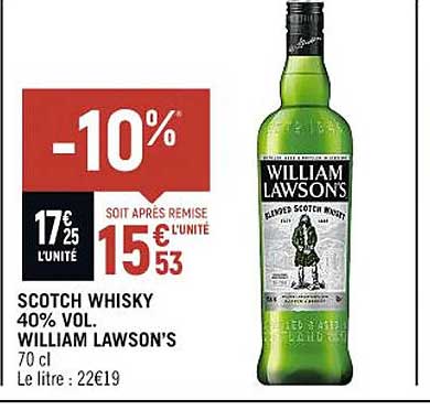 scotch whisky 40% vol. william lawson's