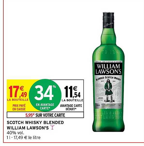 scotch whisky blended william lawson's