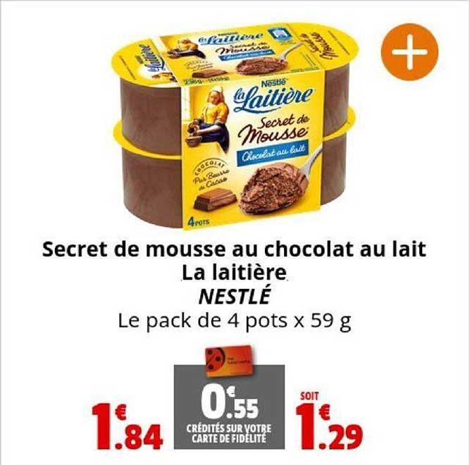 secret de mousse au chocolait au lait la laitière nestlé