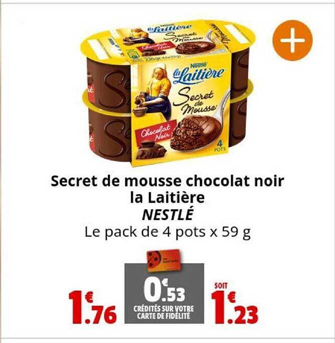 Secret De Mousse Chocolat Noir La Laitière Nestlé