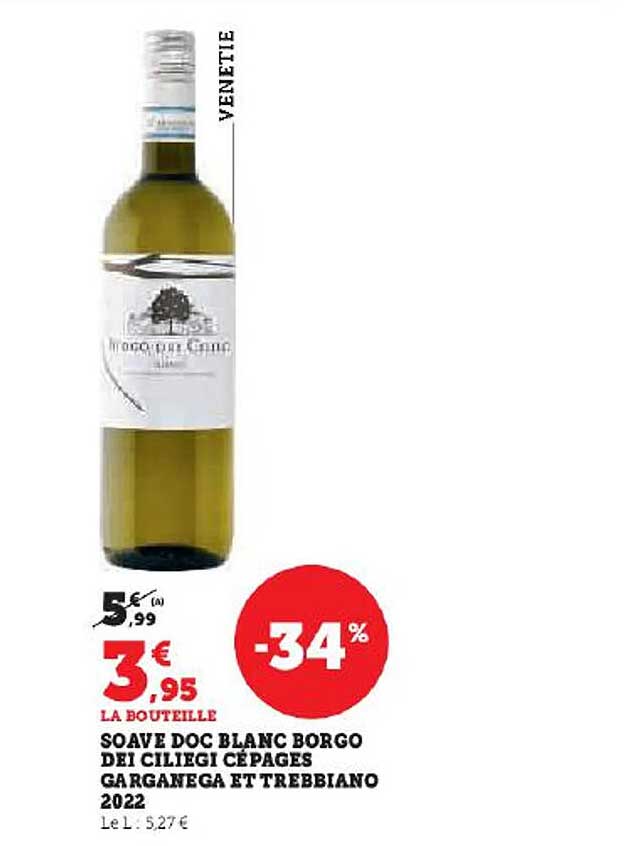 soave doc blanc borgo dei ciliegi cépages garganega et trebbiano 2022