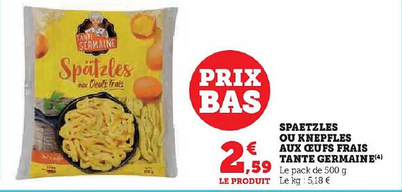 spaetzles ou knepfles aux oeufs frais tante germaine