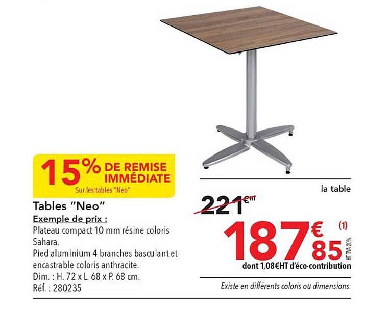 Tables "neo"