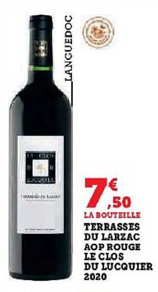 terrasses du larzac aop rouge le clos du lucquier 2020