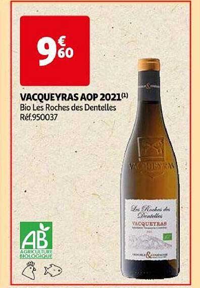 vacqueyras aop 2021 bio les roches des dentelles