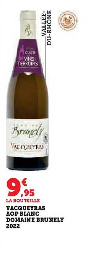 vacqueyras aop blanc domaine brunely 2022