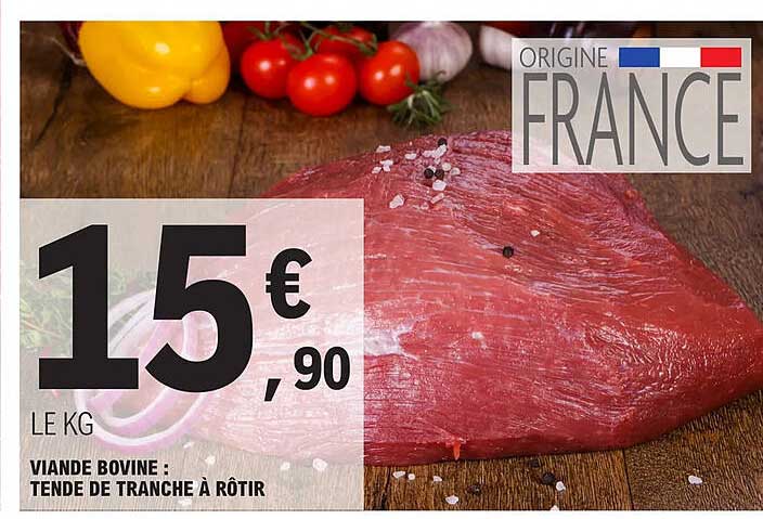 viande bovine : tende de tranche à rôtir