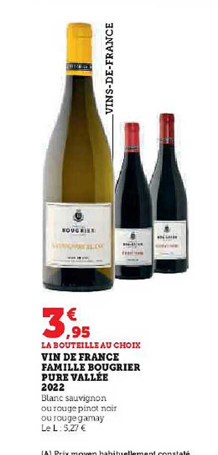 vin de france famille bougrier pure vallée 2022