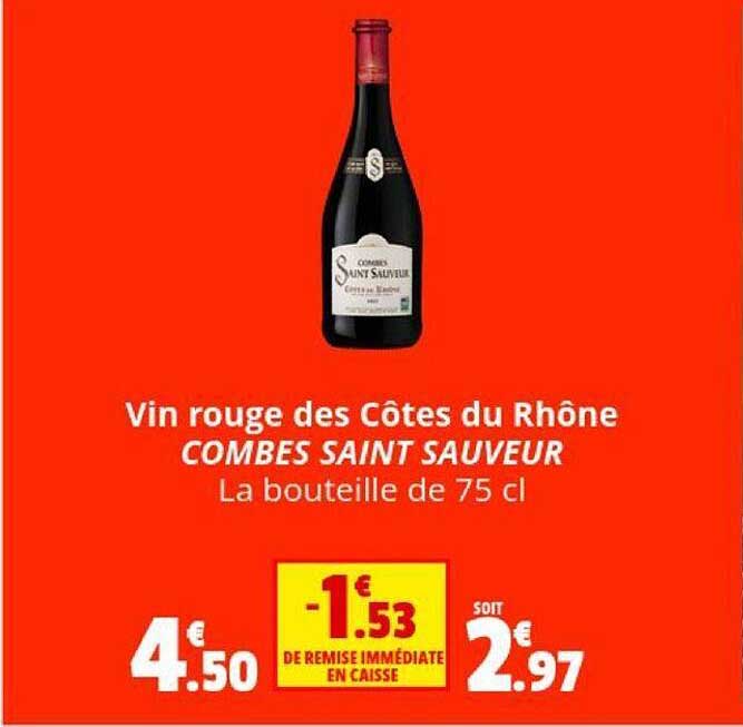 vin rouge des côtes du rhône combes saint sauver