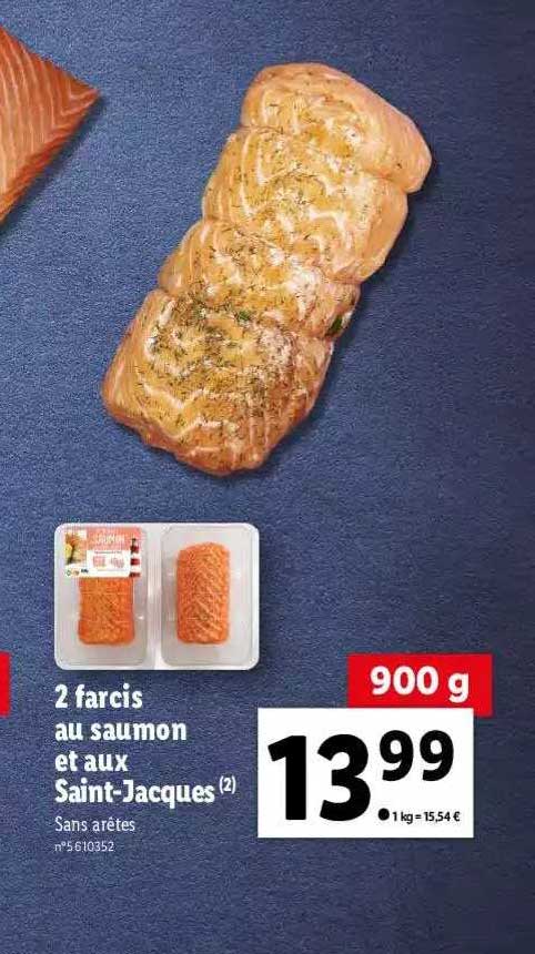 2 farcis au saumon et aux saint-jacques