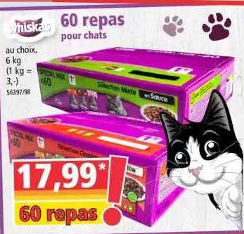 60 Repas Pour Chats Whiskas