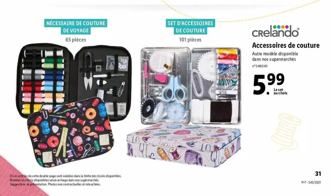 accessoires de couture crelando