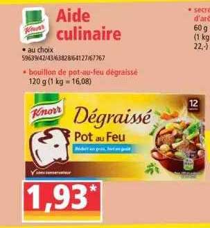 aide culinaire knorr