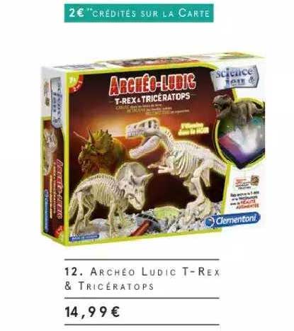 archéo ludic t-rex & tricératops