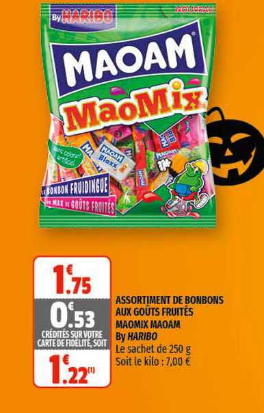 assortiment de bonbons aux goûts fruités maomix maoam by haribo