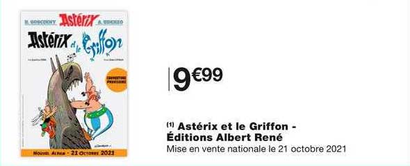 astérix et le griffon - éditions albert rené
